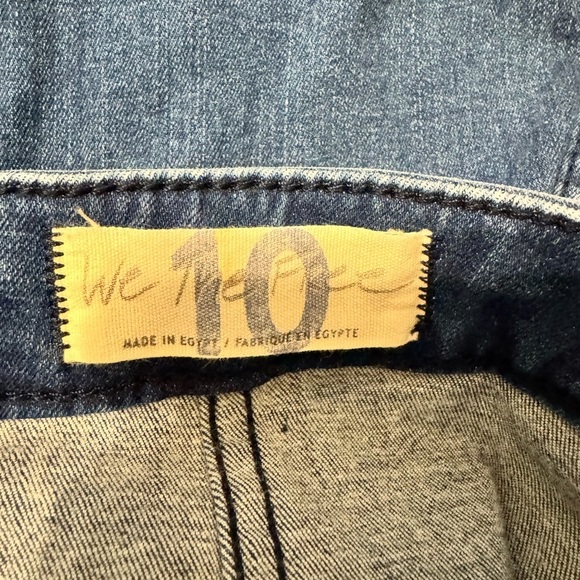 We The Free Denim Cross Snap Wrap Skirt Size 10 - Picture 4 of 7